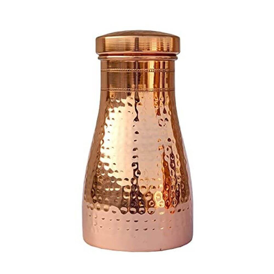 Copper Hammered Bedside Water Bottle 