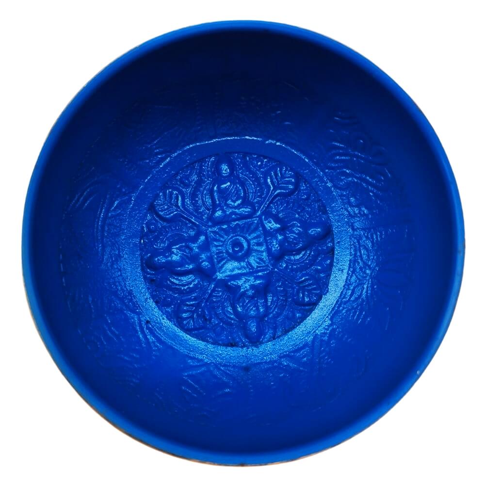 Top inside view of Buddhist singing bowl