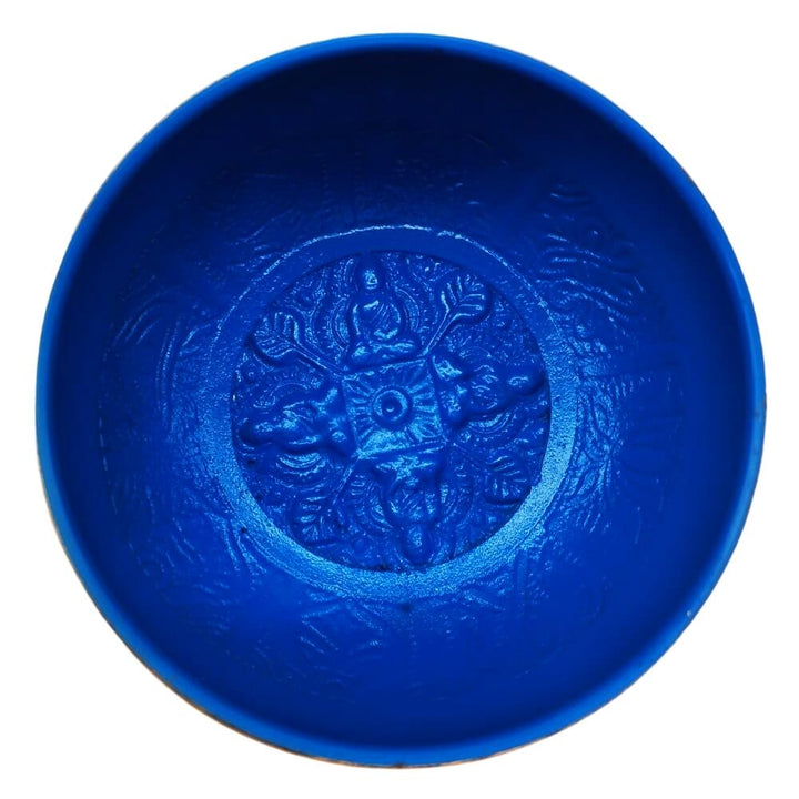 Top inside view of Buddhist singing bowl