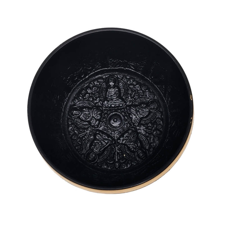 Top inside view of Tibetan singing bowl